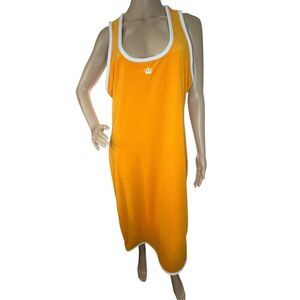 Juicy Couture Orange Y2K Terry Cloth Towel Maxi Tank Dress